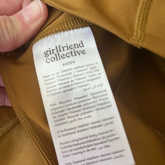 Girlfriend Collective chartreuse yoga leggings size medium - Picture 4 of 13